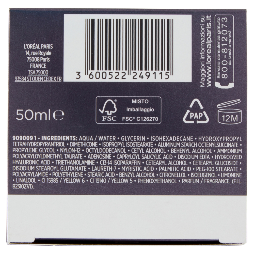 L'Oréal Paris Crema Viso Giorno Antietà Revitalift Laser X3, con Acido Ialuronico e ProXylane, 50 ml
